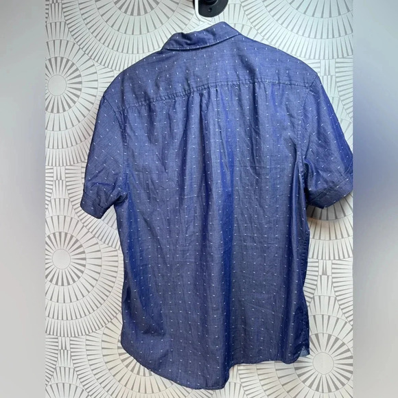 Penguin‎ by Munsingwear Men’s Short Sleeve Button Up Shirt Blue Size Large - Picture 4 of 6